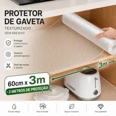 Kit Forro Antiderrapante Para Gaveta 60cm*3m, Geladeira E Guarda Roupas- Transparente Evita Deslizamento em Superfícies