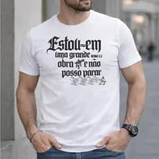 Camiseta Cristã Neemias 6:3 Estou em uma Grande Obra Camisa Gospel Evangélica Estampa Bíblica