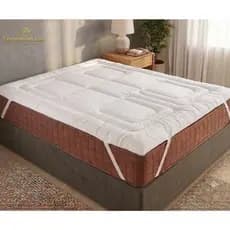 Protetor de Colchão Pillow Top Casal, Queen Branco Micro Percal 400 Fios - Conforto Superior Maciez Premium