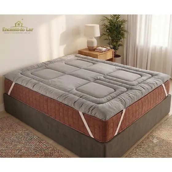 Protetor de Colchão Pillow Top Micro Percal 400 Fios - Conforto Superior Maciez Premium Ajuste Ideal
