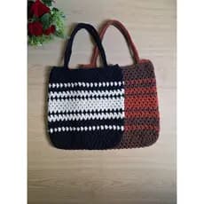 Bolsa de Crochê/Bolsa Artesana/Bolsa Belgica/Moda Praia/Estilo Casual/Bolsa de Ombro/Moda Verão