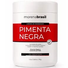 🌶️ Creme De Massagem Profissional Pimenta Negra 1kg - Ação Estimulante E Termogênica!!!