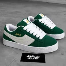 Tênis Sneaker Verde Formatura Ruptura Preto Branco Solado Plataforma Estilo Streetwear Urbano