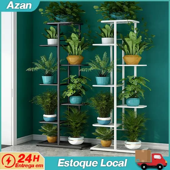 Suporte de Flores Multicamadas Aço Carbono Plantas Sala, Quartos e Quintal e Plantas Grande capacidade