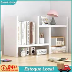 Organizador Ajustável de mesa livros home office escritório