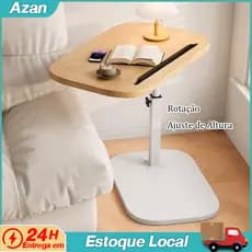 Mesa ajustável e giratória Mesa de apoio lateral para sofá cama notebook portatil mesa de café