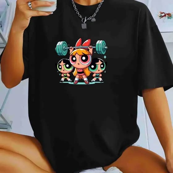 Blusinha Feminina Academia Fitness T-shirt As Meninas Super Poderosas Camisa Treino Streetwear OFERTA