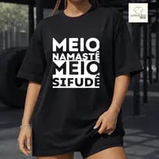 Blusa Básica Feminina Estilosa 100% Algodão Camiseta Academia Engraçada T-Shirt Feminina