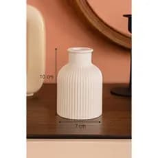 Kit 4 Vasos Decorativos de Gesso Cachepô para Suculentas Plantas Secas Decoração Moderna Sala Mesa Escritório