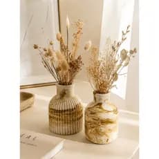 *KIT 2 ou 4 Unidades DE Vasinho Decorativo DE Gesso, efeito Mármore P/ Plantas Secas Artificiais ou reais- Envio Full