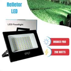 Mini Refletor 100W /200W Branco Frio 6500K lP65 Slim Holofote Prova D'agua