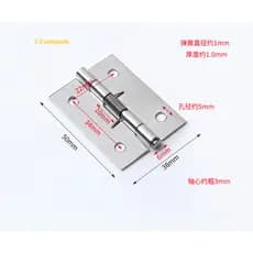 Kit 3-12 Dobradiça Aço Inox N-304 de 2 Polegadas c/Mecanismo de Fechamento Automático c/ Mola SOU