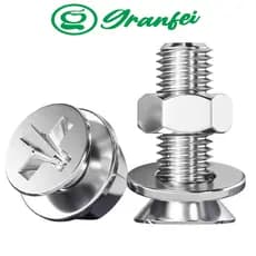Kit 50-150 Parafuso Philips Cabeça Chata Inox C/Porca M4x6 M4x12 M4x16 M4x20 SOU