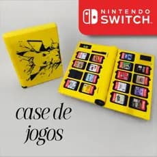 Case Porta Jogos para Nintendo Switch| 17 Cartuchos Compacto com Fecho Magnético
