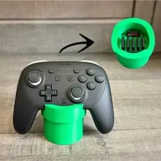 Suporte Controle Gamer Estilo Cano Verde com Porta Jogos – Compativel Xbox PS Nintendo – Decoração Geek