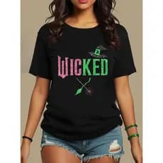 Camiseta Feminina Wicked Musical Elphaba Varinha Oversized 100% Algodão