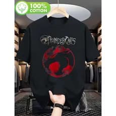 Camiseta 2026 T-shirt Unissex Thundercats Série TV Anos 80 Retrô Anime Pantera Logo Confortável Estilosa Premium Casual