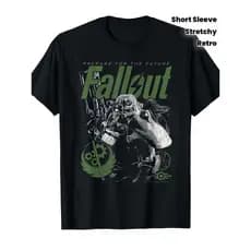 Camiseta Camiseta Unissex Brotherhood of Steel Fallout Retro Gaming Vintage Estampa Confortável Estilosa Geek Casual