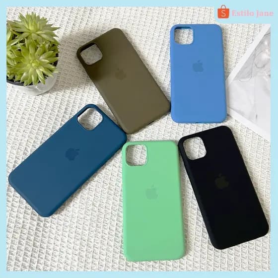 Capas de celular de estilo original para iPhone 11 12 13 14 Plus Pro Max feitas de silicone líquido de qualidade