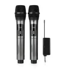 Microfone Sem Fio Profissional UHF Portátil Dinâmico Recarregável Para Karaokê