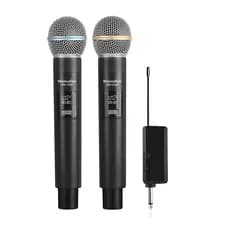 Microfone Sem Fio Profissional UHF Dinâmico Portátil Recarregável Para Karaokê
