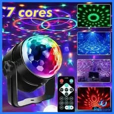 Globo de Luz LED RGB - Sensor de Som, USB, Controle Remoto - Para Festas e Discotecas