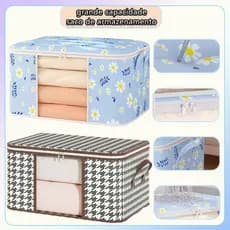 Saco Organizador para Cobertor Caixa Organizadora Casaco Guarda Roupa Grande Caixa de Roupas Anti-Poeira Umidade Armário