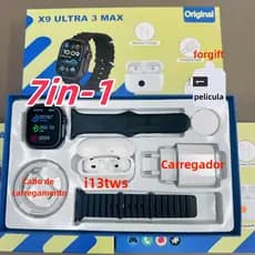 2025 Novo smartwatch X9 Ultra3 MAX De 2.2 Polegadas , Compatível Com iOS/Android , Vem Cabeça De Carregamento , E Fones