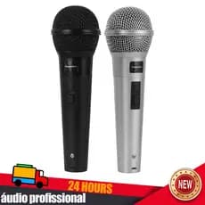 Microfone Com Fio Dinâmico Para Portátil Alto-Falante De Karaokê