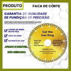 Corte De Serra Diamantada 100mm Ultrafino Multi-Funções Ferro Liga