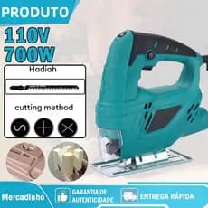 Serra Tico Tico 700w 3900rpm Uso Profissional Base Ajustável com serra