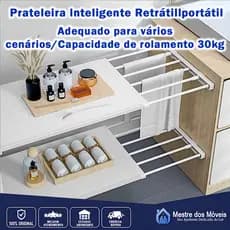 Organizador Prateleira Inteligente Branca Extensível portátil