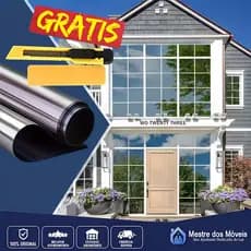 Película prateada para Vários tipos de janelas de vidro G5 75 cm × 1 a 5 metros Adequada Vários cenários