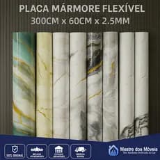1.8㎡ Placa Adesivo 3Mx60cmx2.5mm Autocolante 3d Mármore em Rolo Lavável Impermeável Revestimento Parede