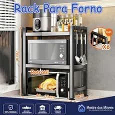 Rack Metálico Multiuso Ajustável Para Microondas