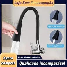 Torneira De Cozinha De Parede Com Pulverizador Para Pia Flexível parede flexível dupla função abs Material