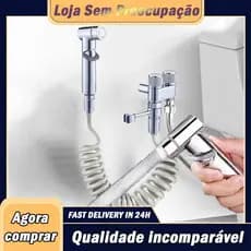 Kit Ducha Higiênica Com Registro em Aço Escovado 304 Pulverizador de água para chuveiro de banheiro