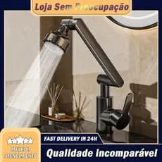 Torneira De Braço Robótico Para Cozinha e Banheiro 1080° rotativa De Respingos Banheiro Do Aerador Dois Modos