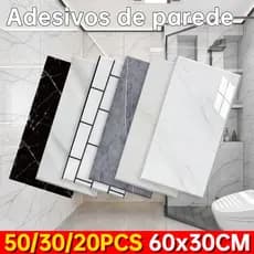 KIT 50/30/20 Painel Placa Adesiva 3d Mármore De Parede Relevo Lavável 30 X 60cm -modelo mais recente