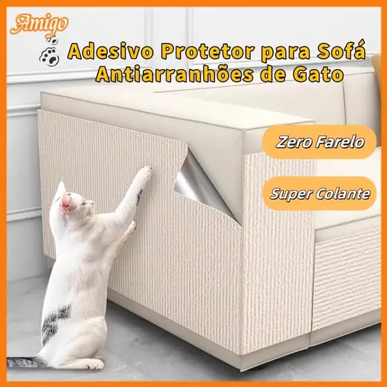 Arranhador Adesivo Premium para Gatos: Proteção Total para Sofá e Cama Box!