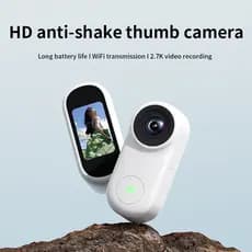 Câmera magnética de polegar 2K HD, câmera esportiva HD, gravador de ciclismo de motocicleta, câmera externa para animais