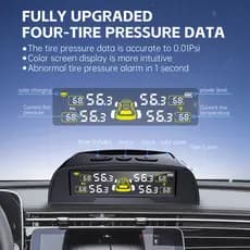 [À prova d'água, resistente a altas temperaturas] Monitor portátil de pressão dos pneus T22 Carro externo Detecção Unive