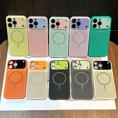 Adequado para iPhone17/16/15/14/13/12 Macaron Mesh Cooling Phone Case, luz fina capa protetora de janela grande