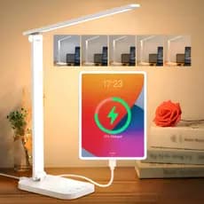 Luminária Abajur de Mesa Com Sensor De Toque, Luminária Led Dobrável Com 3 Níveis De Brilho Ajustáveis 110-220V
