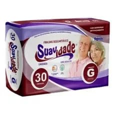 PACOTÃO Fralda Geriátrica Suavidade G Incontinencia Urinaria Unissex Com Aloe Vera Fitas