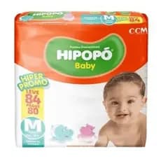 Fralda Descartável Infantil Hipopó Baby Dermatologicamente Testado – Proteção e Conforto por Até 10 Horas!