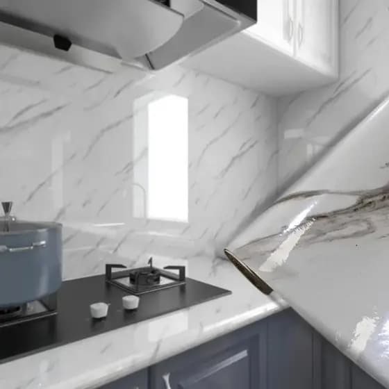Papel de Parede Adesivo Mármore Neutro Branco C/ Cinza Rolo 5mx60cm Item Moderno Vinílico