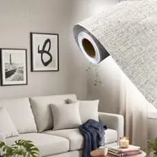 Papel de Parede Adesivo Linho Cinza 5MX45CM Importado Vinílico P/ Quarto Sala Escritório