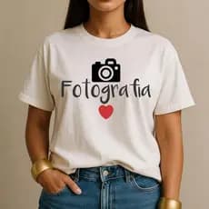 Camiseta Blusa Fotografia Estampada para Fotografo Profissão Algodão Varias Cores T-shirt