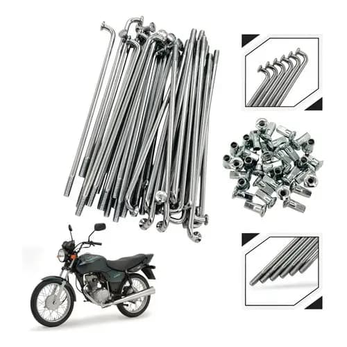 Jogo Raio Inox Honda Cg Titan Fan 125 150 Freio Tambor Inox 160.5 Mm
